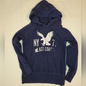 Womens VINTAGE Y2K American Eagle Outfitters Navy Hoodie